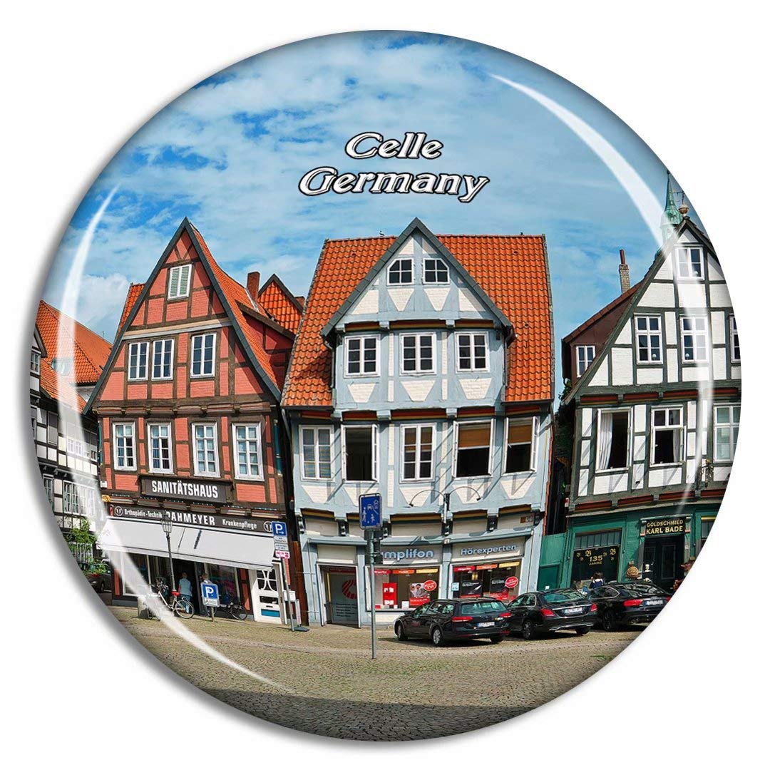 Weekino Celle Marketplace Germany Magnet Travel Souvenir 3D Crystal Glass Collection Gift Fridge Refrigerator Magnet