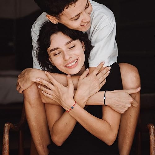 Miniatura 3 de Pulseras Eye Mal pulseras trenzadas hechas a mano ajustables de la suerte - Protección de buena suerte minimalista