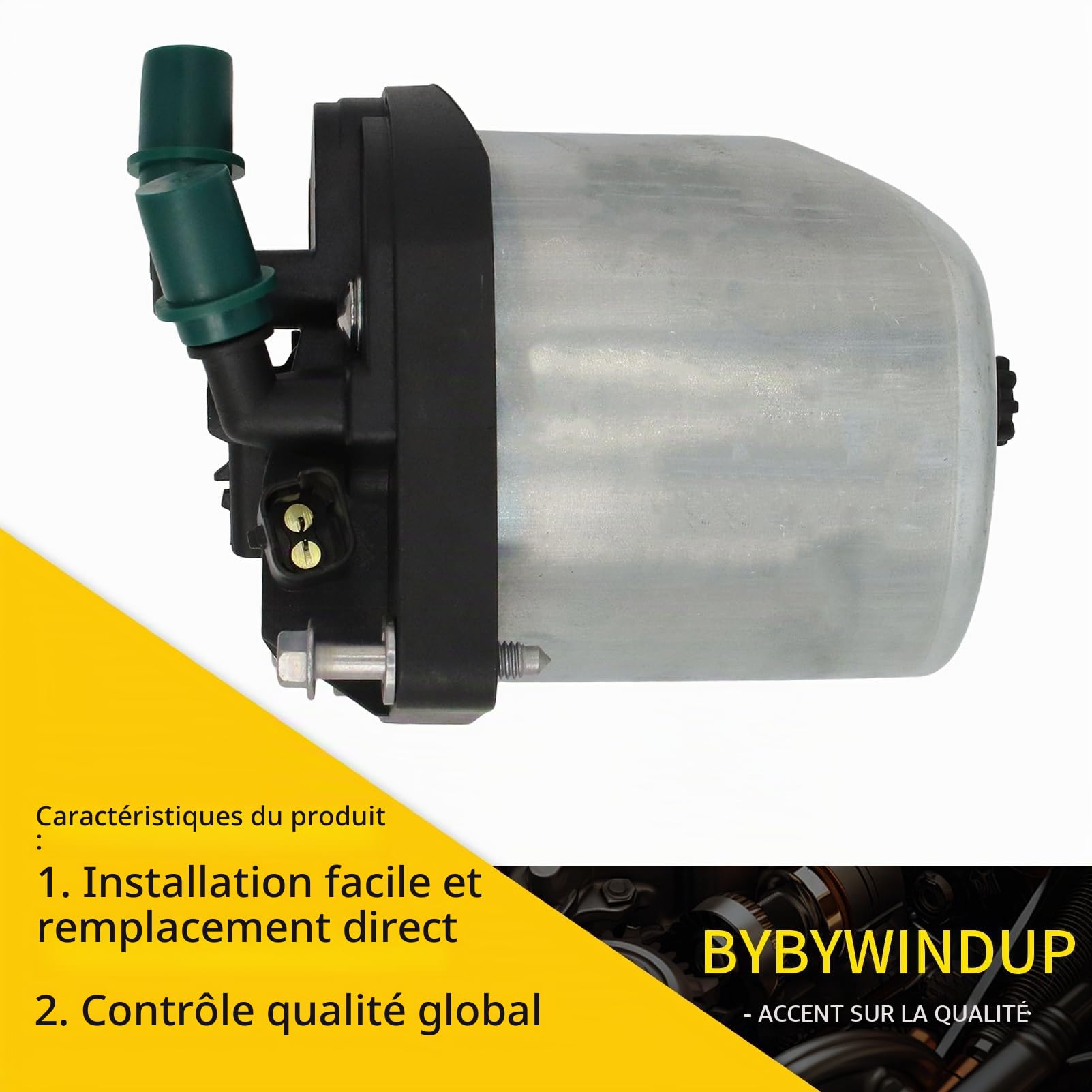 Boîtier de filtre à carburant avec filtre, compatible avec Mondeo, Fiesta, C-Max, Focus, Transit, S60, V60, remplacement pour références 1677518 et 1780195