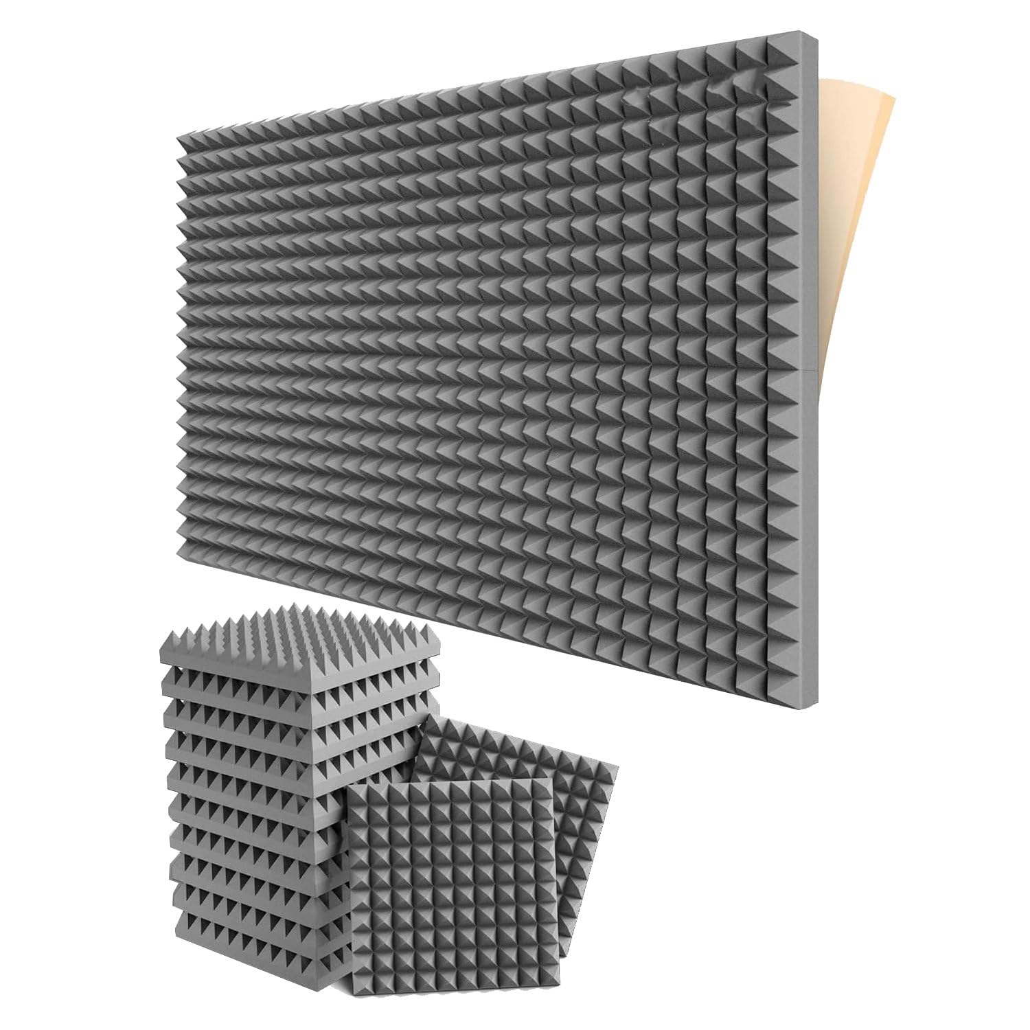 Malloy Zestaw 24 paneli akustycznych 2 x 12 x 12 do domowego biura studyjnego