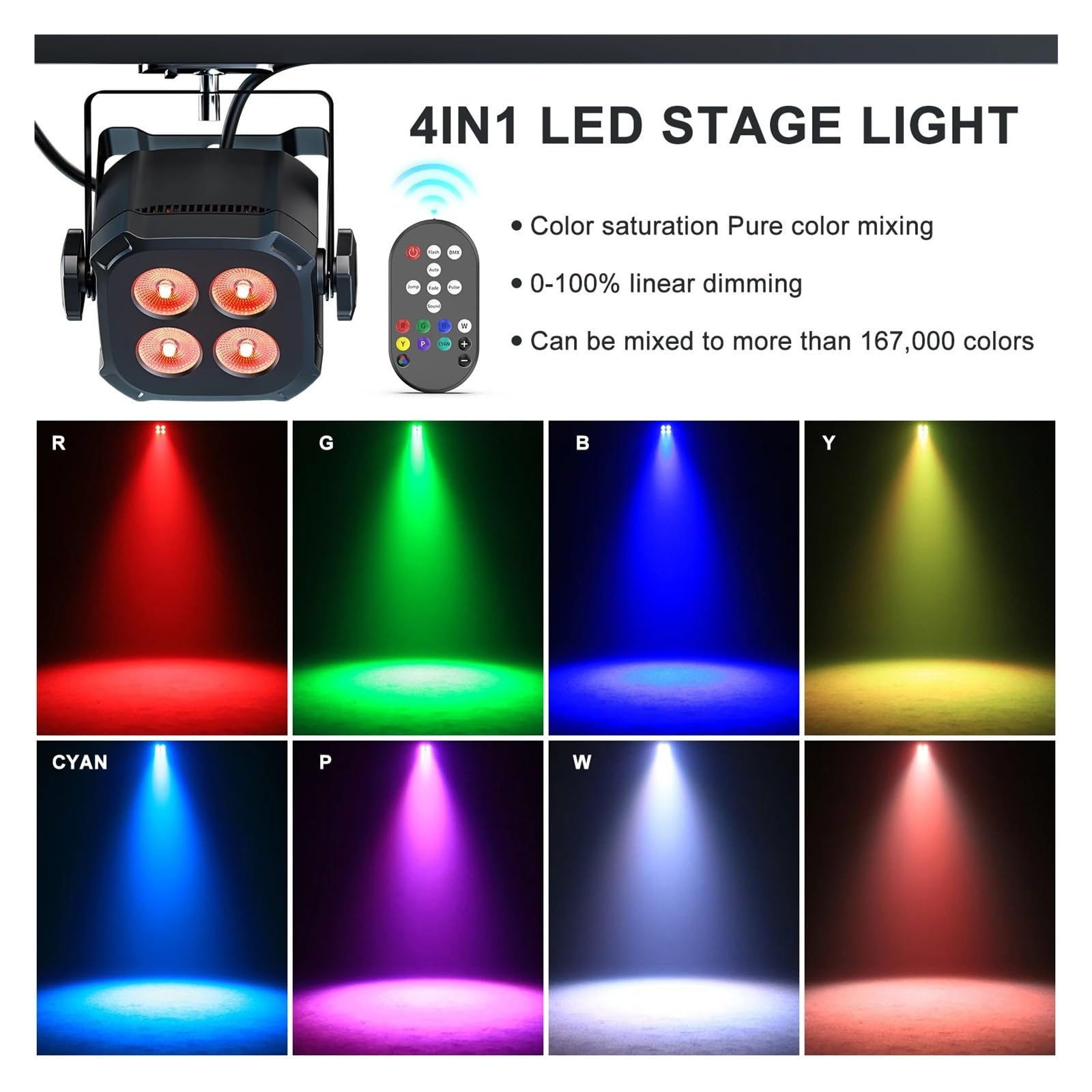8 Teile/satz Platz LED Par Lichter 4X8W RGB Bühne Licht Remote & DMX Gesteuert DJ for Hochzeit Party Club Disco Event Einfache Installation