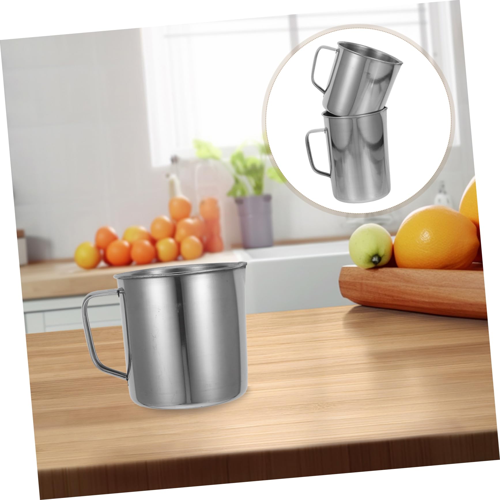 Lot De 2 Tasses À Mesurer Robustes En Acier Inoxydable Pour Liquides Pour La Pâtisserie Les Laboratoires