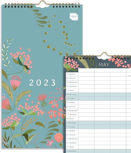 Boxclever Press Everyday Couples Wall Calendar 2023. Slimline 2023 Calendar runs Jan - Dec'23. Stunning 2023 Wall Calendar with 4 Column Layout. Family Calendar 2023 measures: 22 x 39 cm