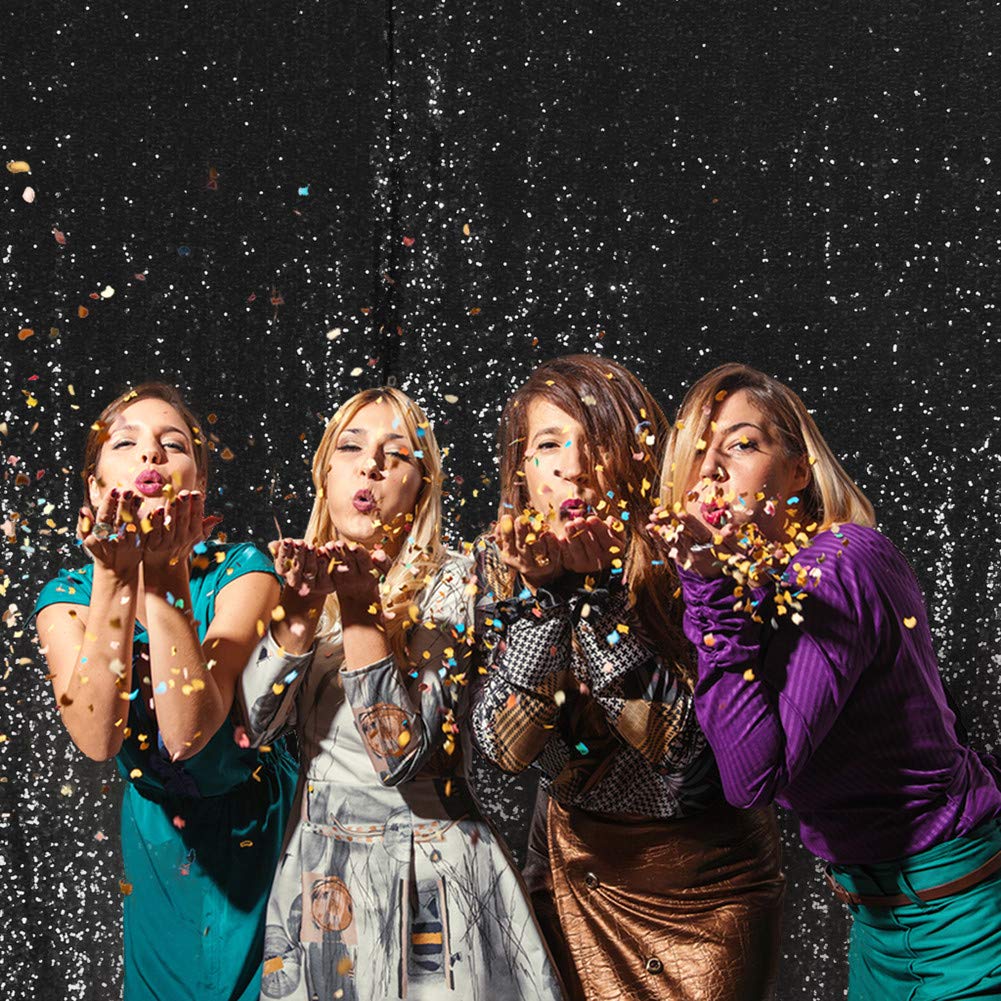 SquarePie Sfondo con paillettes, 3,5 x 2,5 m, per decorazione di feste di nozze