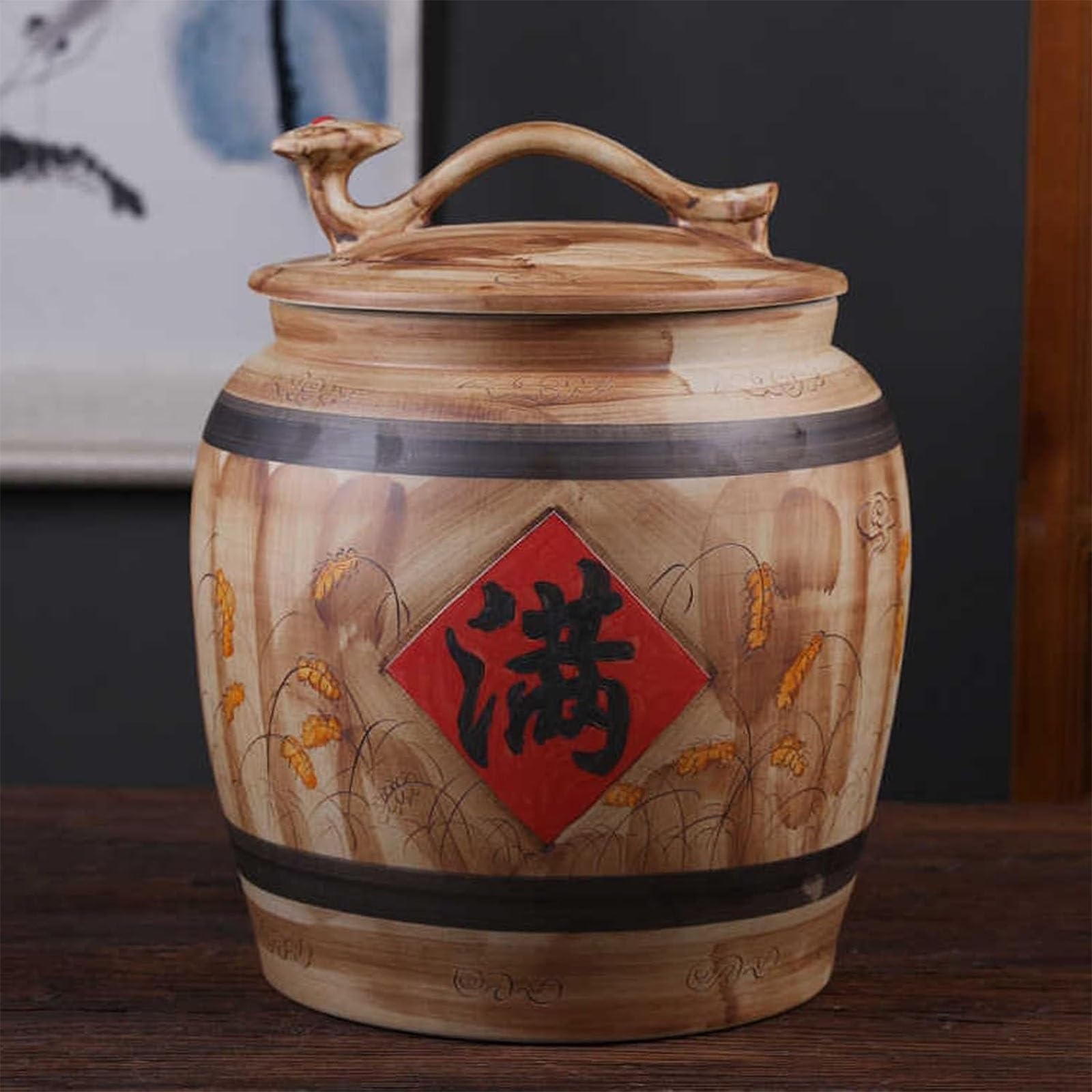 Récipient de stockage de riz scellé pour céréales et farine - Boîte de cuisine 28x23 cm