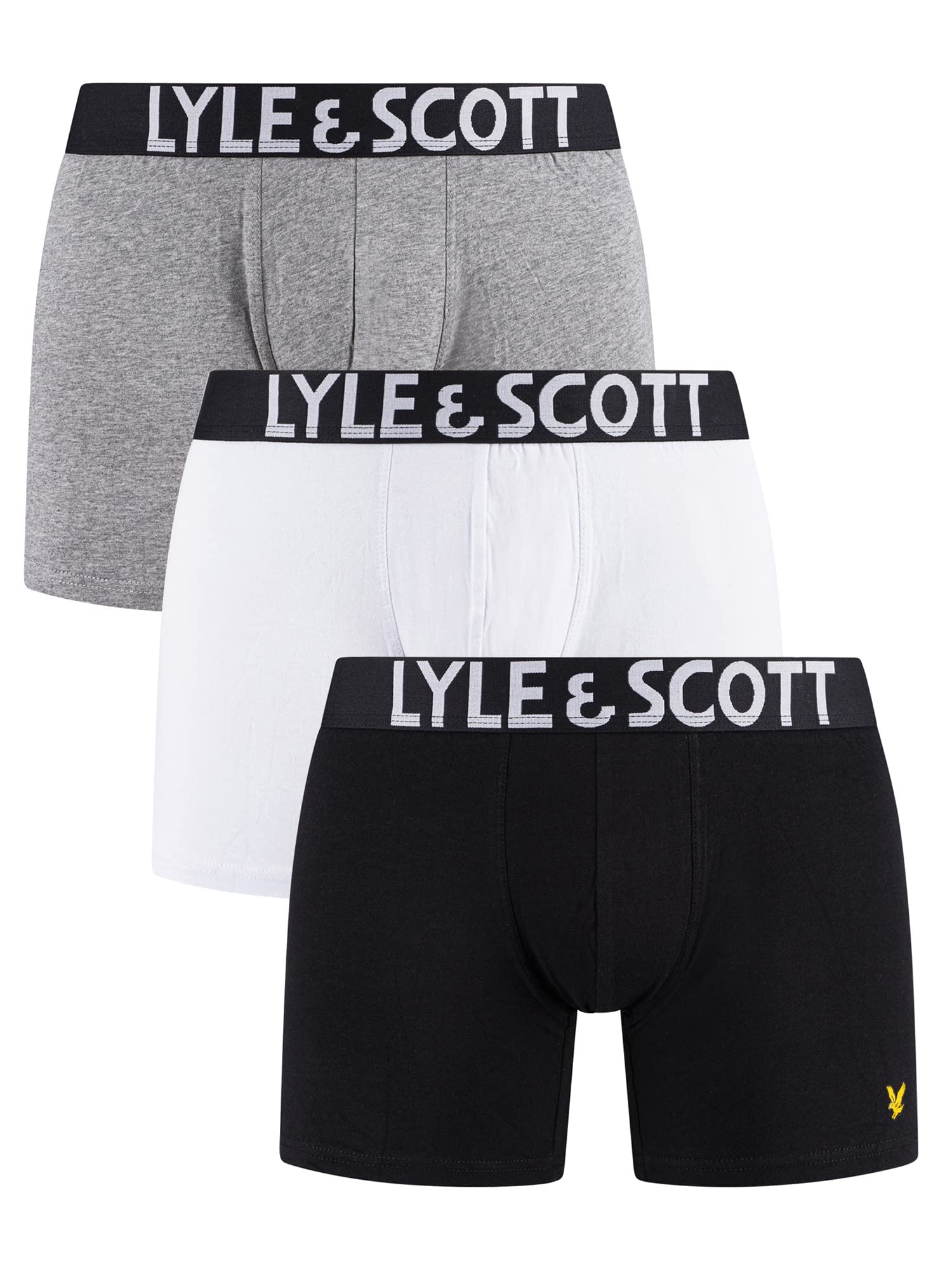 Lyle And Scott Men's Black Trunk With Wide Satin Waistband - Size 33/32/32
