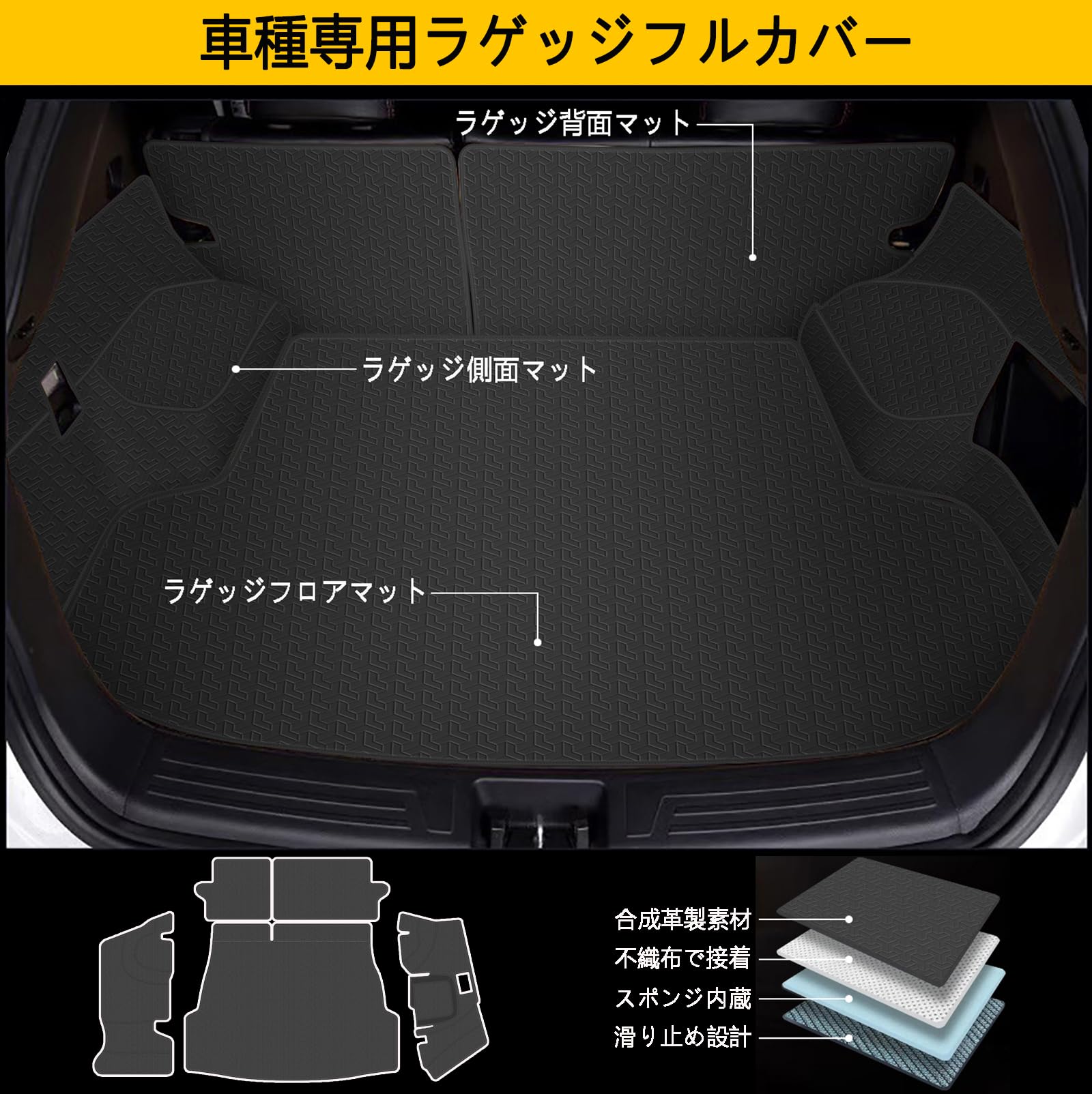Amazon.co.jp: RAWAKORW 新型 RAV4 ラゲッジマット 50系 2019年-現行 
