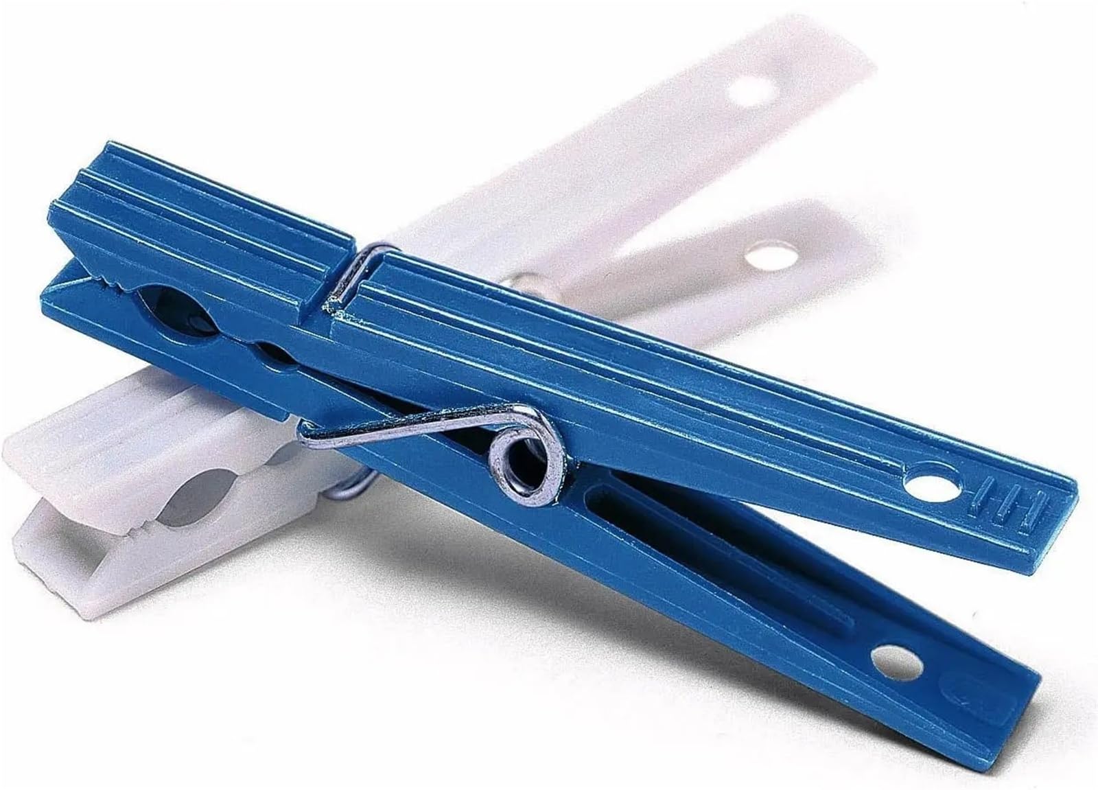 Plastic Clothes Pegs Plastic Clothespins Set Of 50, White And Blue