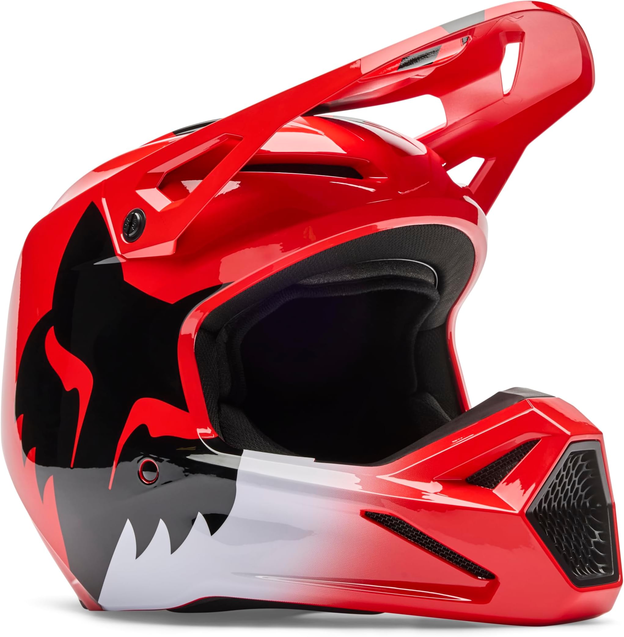 Youth V1 Shield Helmet, Fluorescent Red, Medium