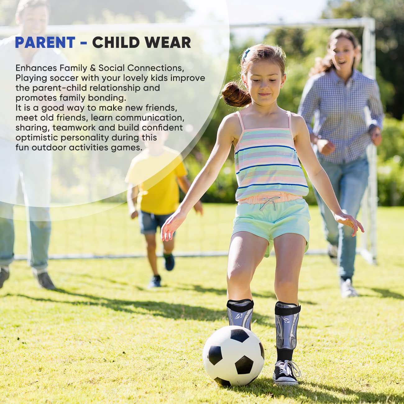 Espinilleras de fútbol con protección flexible de bajo perfil, ideal para jóvenes, jóvenes y jóvenes