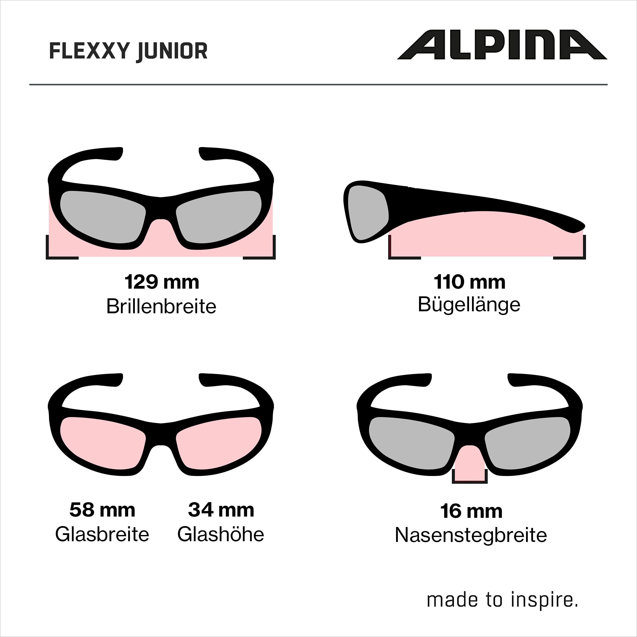 ALPINA Unisex - Dzieci, FLEXXY JUNIOR Okulary przeciwsłoneczne, neon green-blue gloss/black, One Size