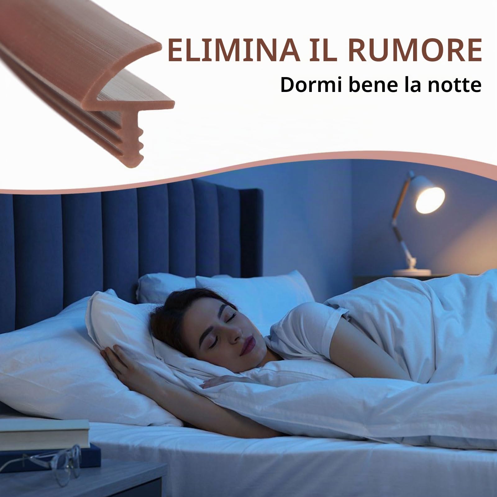Guarnizione per porta interna, CEIEVER nastro sigillante per porte e finestre 10M/25M, guarnizione per porta per scanalatura da 3mm e giunto da 11mm, guarnizione per porte antivento, guarnizioni per