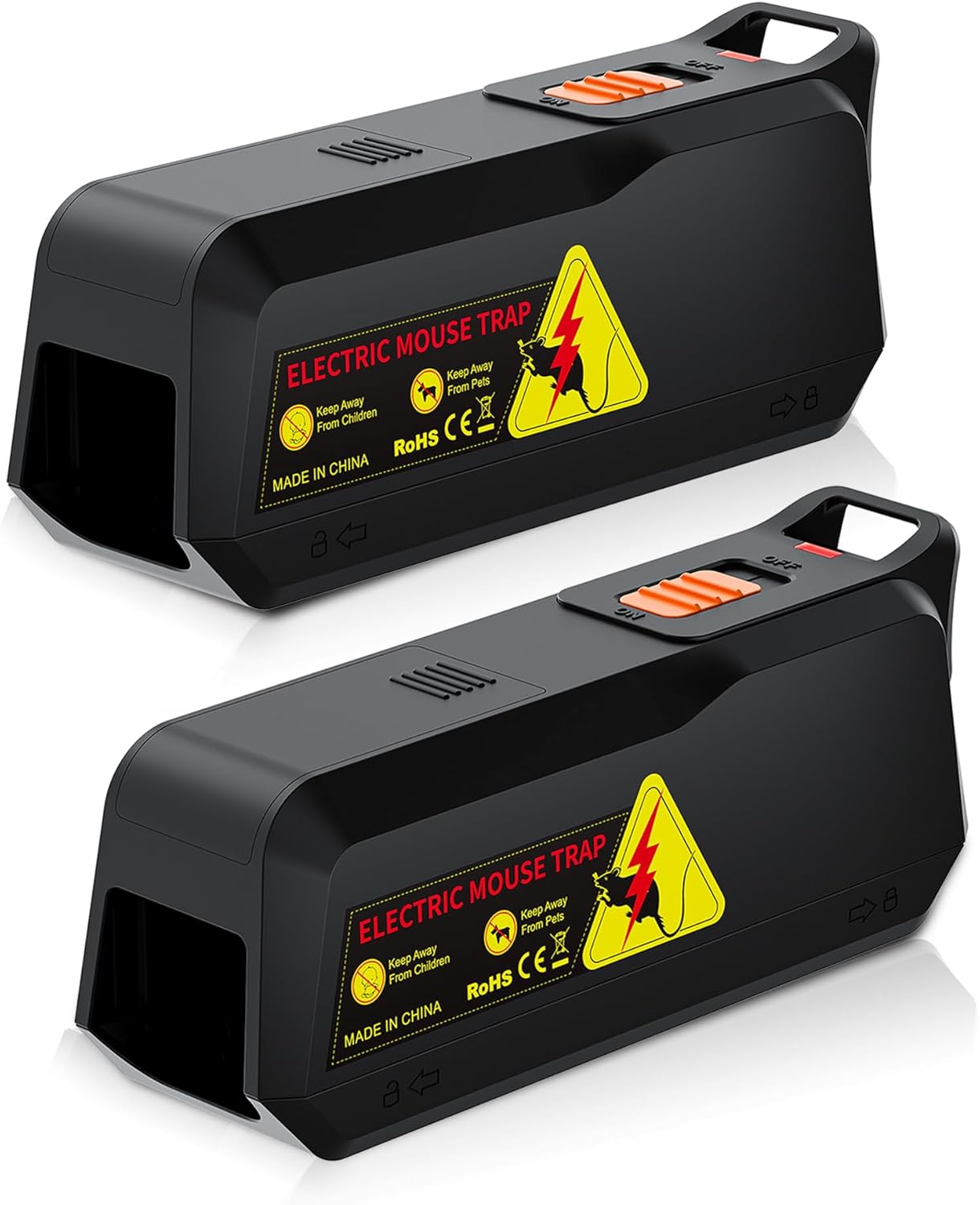 2 Pack Electric Mouse Trap Zapper with Powerful Voltage, Effective Electronic Mouse Traps Indoor for Home, No-Touch Disposal, Reusable Mice Catcher for Kitchen, Living Room, Garage and More (2, Black) 2 Pack Electric Mouse Trap Zapper with Powerful Voltage, Effective Electronic Mouse Traps Indoor for Home, No-Touch Disposal, Reusable Mice Catcher for Kitchen, Living Room, Garage and More (2, Black)