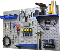 Vista 41 de Organizador de herramienta control de pared 30-wrk-400wb estándar panel perforado mesa de trabajo de metal Pegboard negro con accesorios rojos