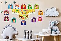 Vista 6 de FLYAB Juego de decoración de tablón de anuncios con texto en inglés «When Should I Pray» («When Should I Pray»)