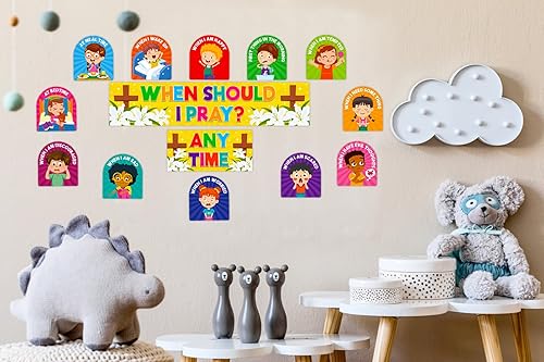 Miniatura 6 de FLYAB Juego de decoración de tablón de anuncios con texto en inglés When Should I Pray (When Should I Pray)