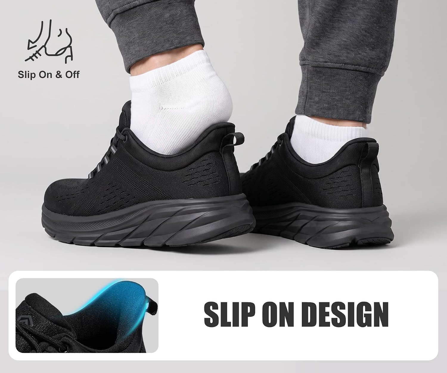 LARNMERN Steel Toe Work Slip On Shoes Women Men