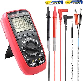 Digital Multimeter, 6000 Counts Voltage Tester, Ammeter, Ohmmeter, Multimeter Tester with NCV Function, Measuring AC/DC Voltage, Current, Resistance, Continuity Diode, Transistor, Temperature