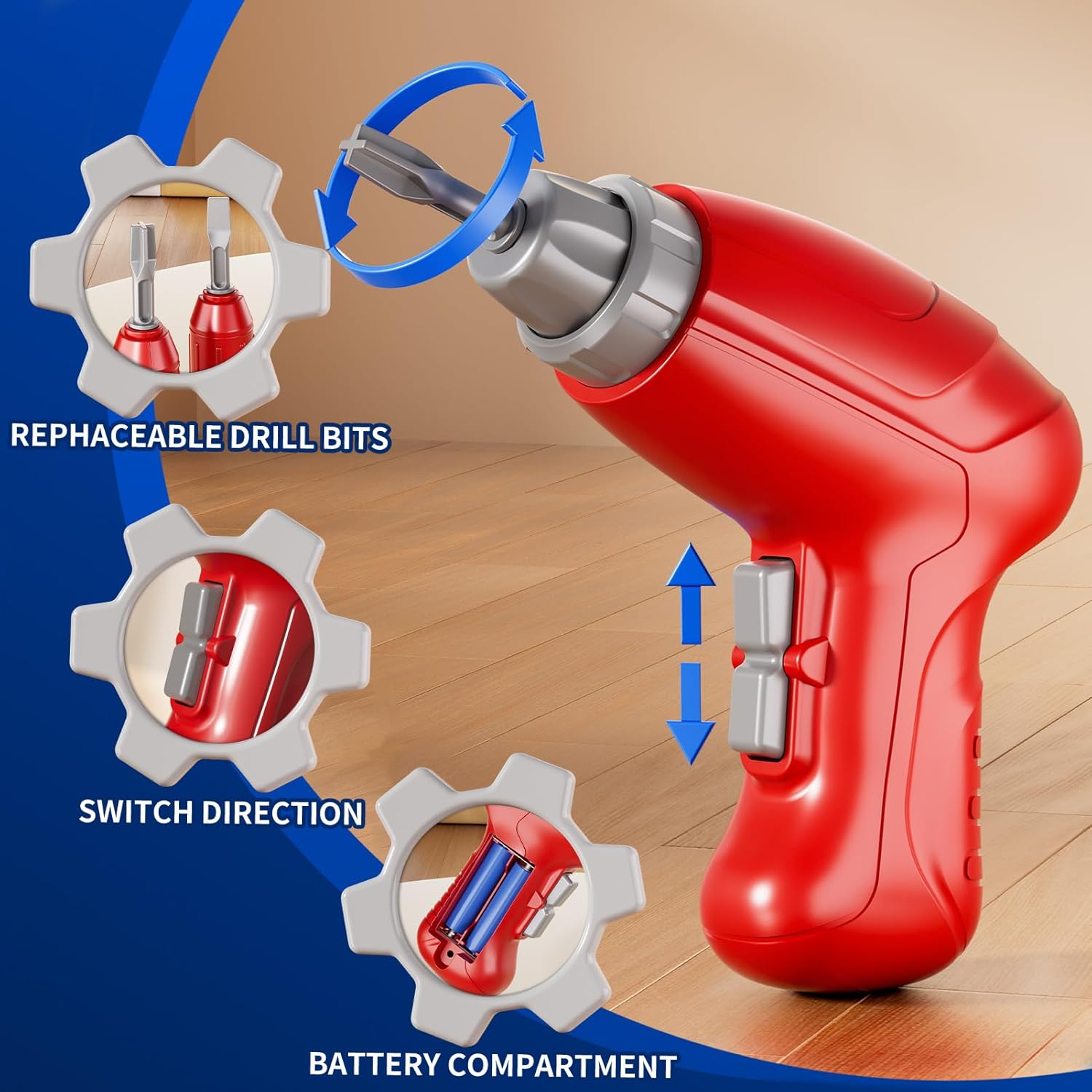 Kids Tool Bench Set, 142Pcs Toddler Tool Toy Playset with Electric Drill & Realistic Tools, STEM Building Pretend Play Construction Toys for Boys, Toddlers Toys Gifts for Ages 3 4 5 6 7 Year Olds