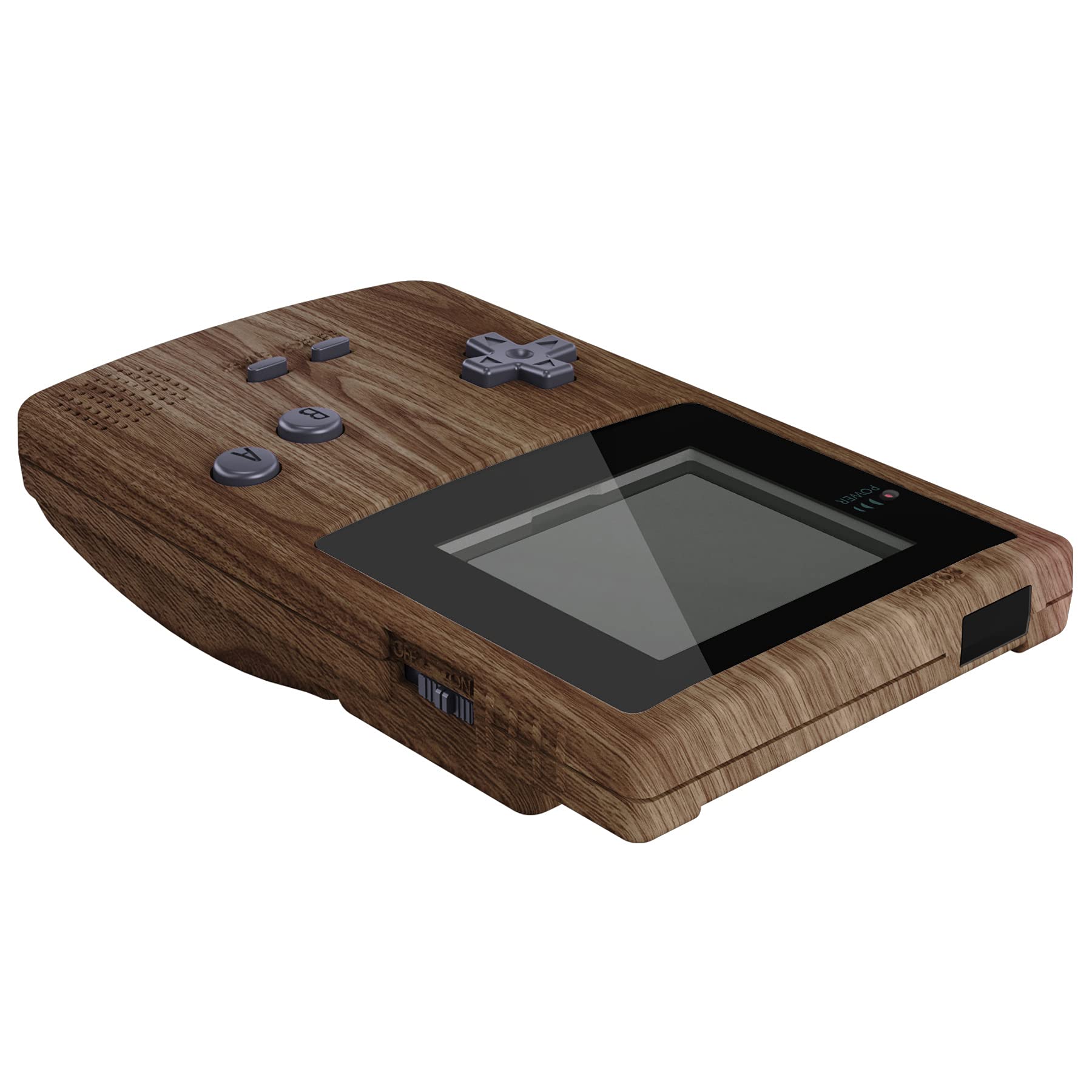 eXtremeRate Coque de Remplacement avec Boutons pour GBC Gameboy Color, Compatible avec GBC OSD IPS & Regular IPS & Standard LCD, Console et Écran Non Inclus-Grain de Bois