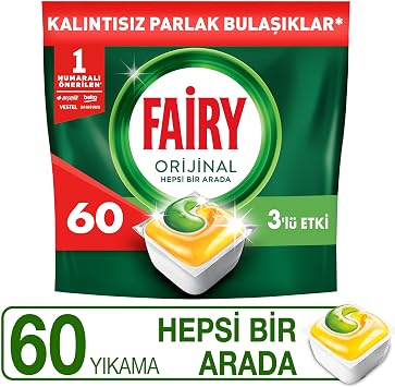 Fairy Hepsi Bir Arada Bulaşık Makinesi Deterjanı Kapsülü/Tableti 60 Yıkama Limon Kokulu