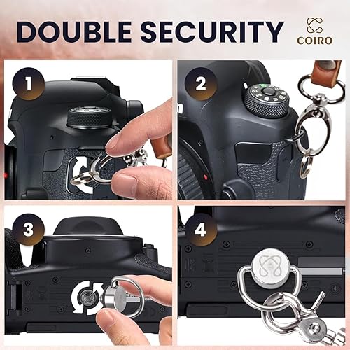 Miniatura 4 de C Coiro Camera Harness for 2 Cameras Dual Shoulder Leather Camera Strap for DSLR/SLR, Camera Straps for Photographers Tan