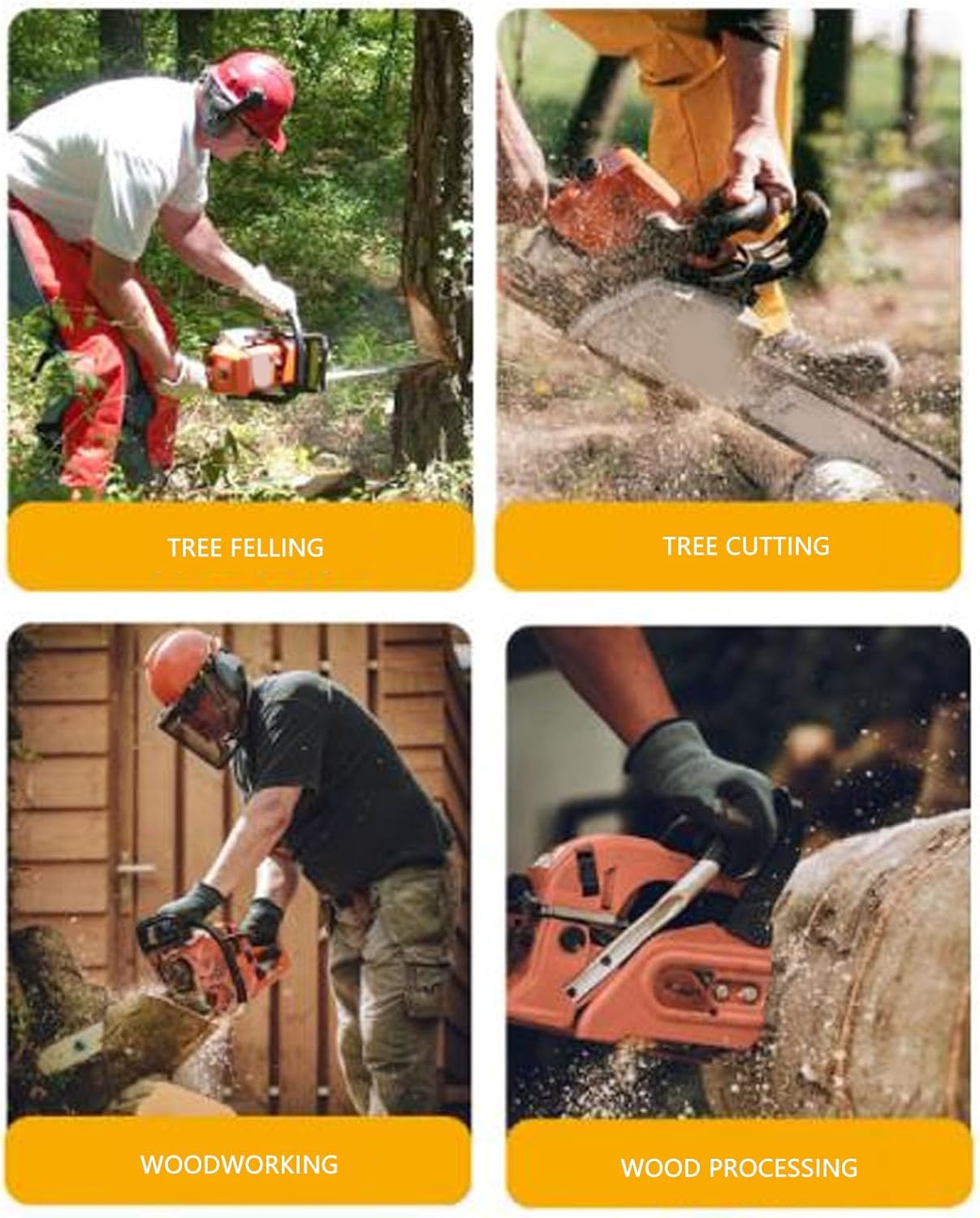 Marhynchus Chainsaw Protective Pants, Elastic Forest Worker Safety Pants with Patchwork for Logging Carpentry Furniture Processing
