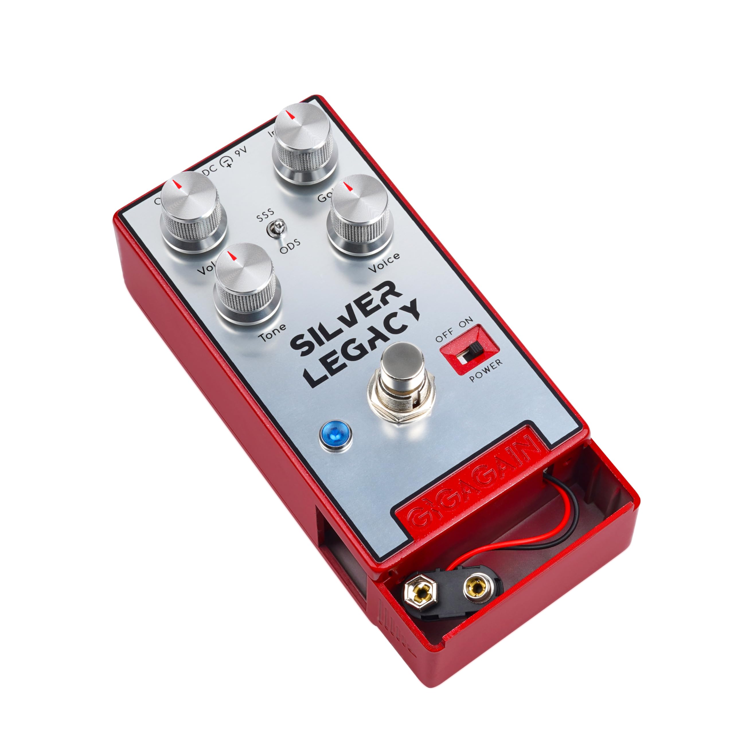 GP06 Silver Legacy Overdrive-Gitarrenpedal – Transparenter Low-Gain-Overdrive, Clean Boost bis leichter Drive, offener Klang, dynamische Ansprache, True Bypass, kompaktes Metallpedal