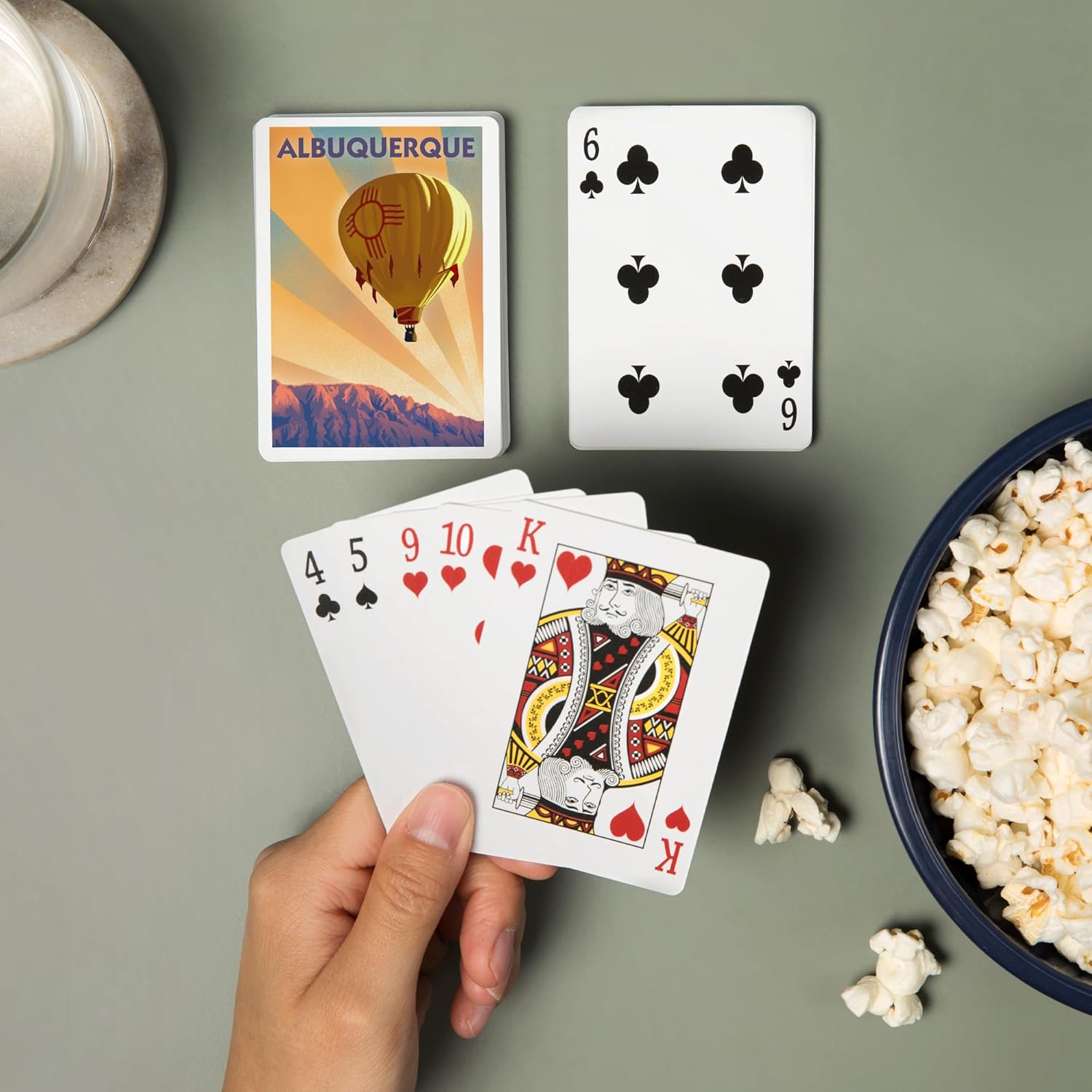 Lantern Press Albuquerque, New Mexico, Hot Air Balloon, Lithograph, 52 Playing Cards for Adults, Poker Size Card Deck