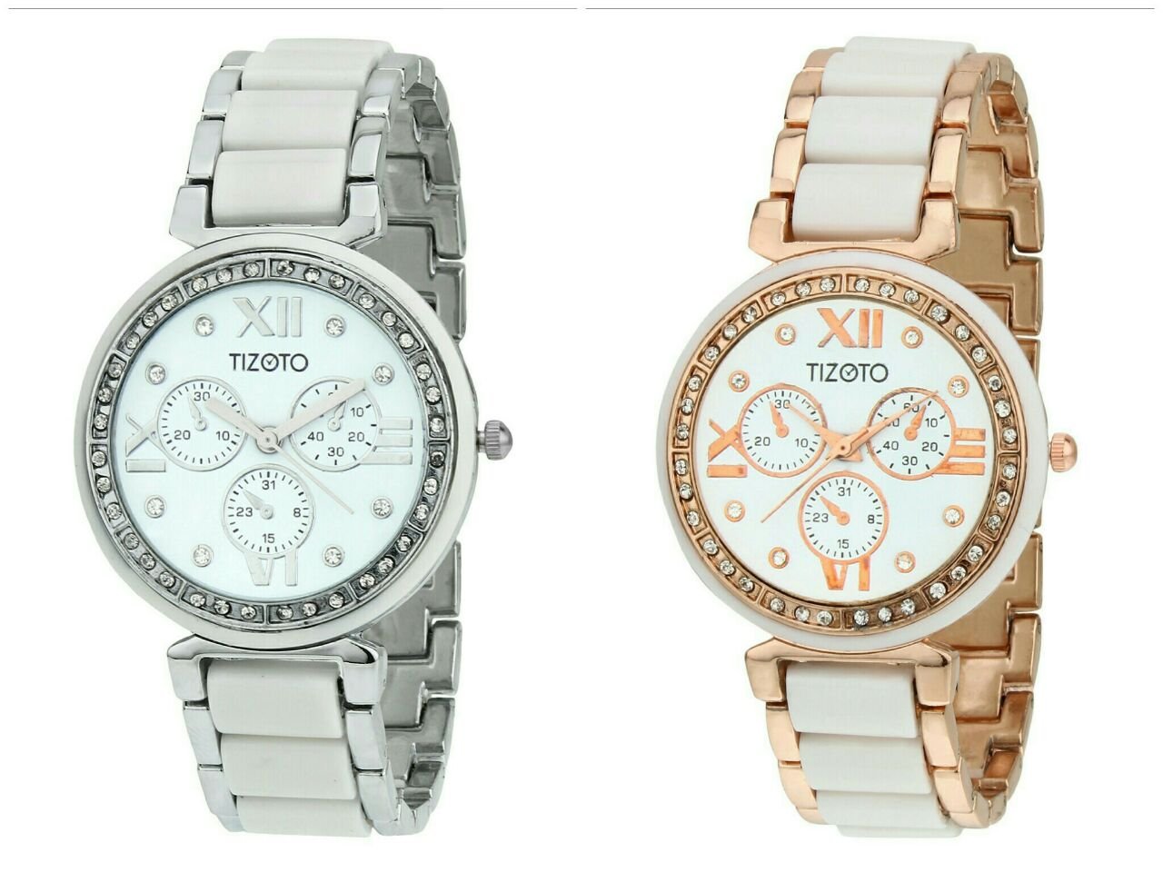 Tizoto Analogue Quartz Movement Multicolour Dial Womens Watch -Combo of 2 (B01LYPJHE3) Amazon Price History, Amazon Price Tracker