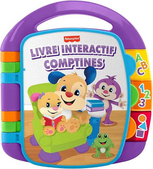 Fisher-Price Livre Interactif Musical et Éducatif Comptines Rires et Éveil