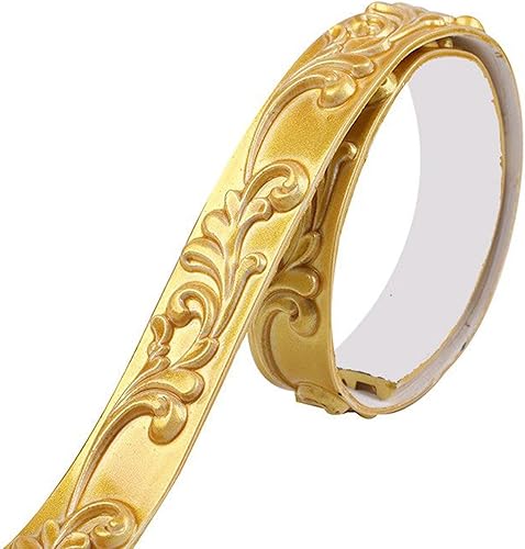 Miniatura 1 de Moldura flexible autoadhesiva de 164 pies para despegar y pegar 3D impermeables adhesivas decorativas para borde de espejo pared de fondo de TV