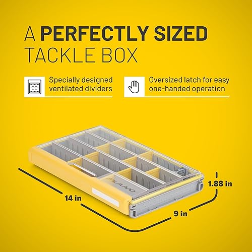 Miniatura 119 de Plano Edge 3700 - Caja de almacenamiento vertical de cebo y cebo espía, gris y amarillo, soporta hasta 52 cebos verticales, caja organizadora