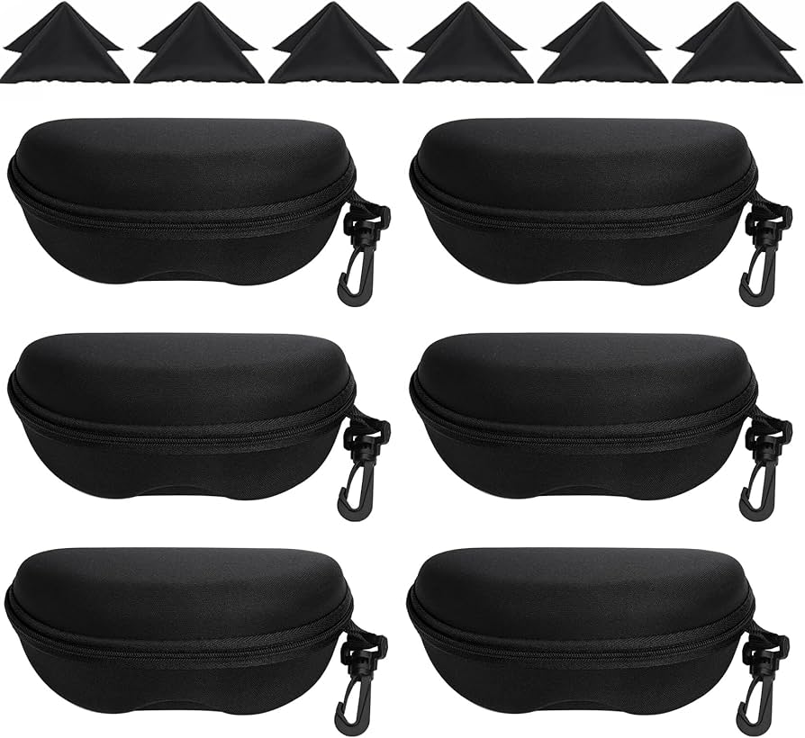 Nicunom 6 Pack Sunglasses Case Portable Travel Glasses Case