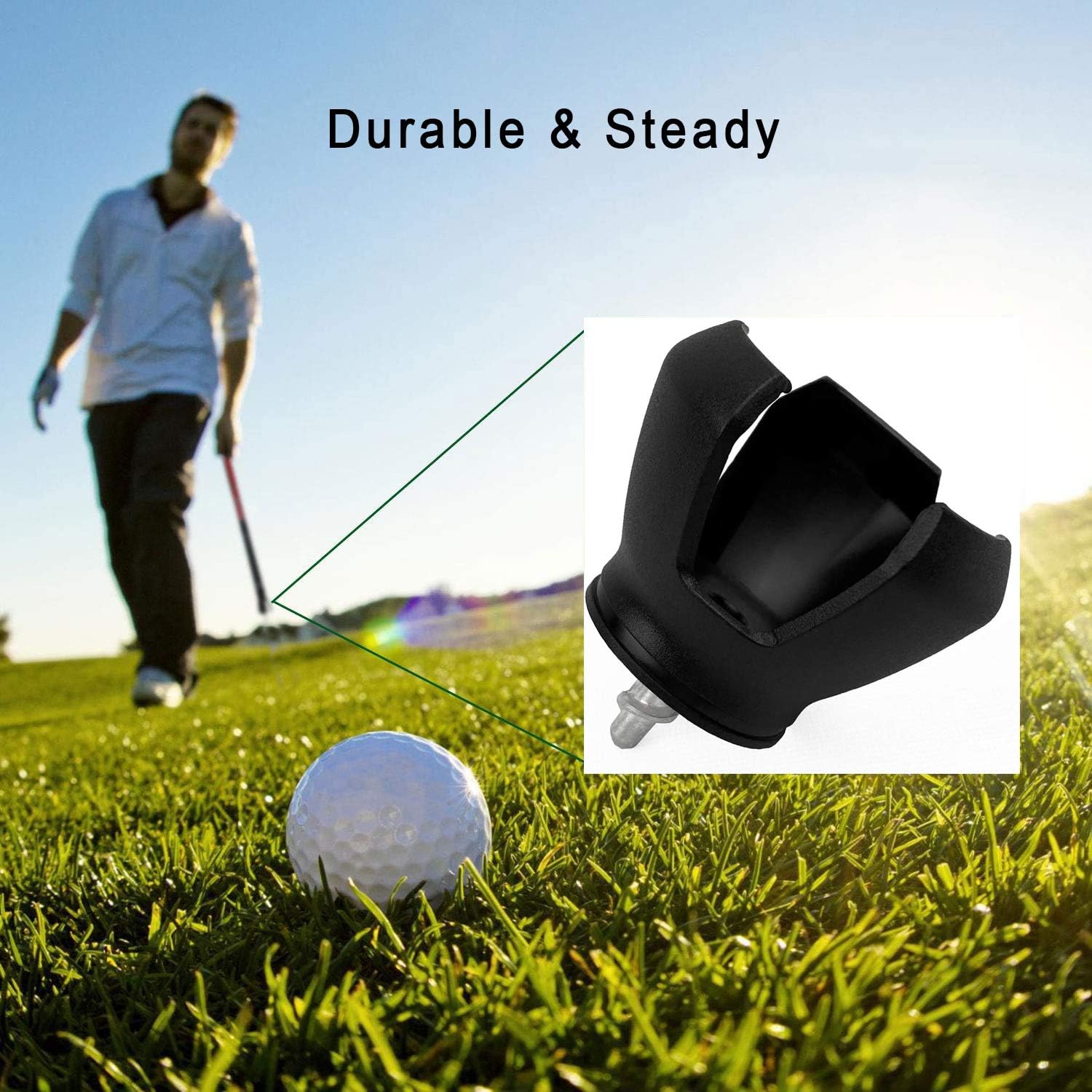 review Golf Ball Pick Up Tool, 3-Prong Golf Ball Retriever Grabber Pick Up for Putter Grip, Sucker for Golf Screws Tool, Golf Accessories Black for Men Women Golfer (3Pack)