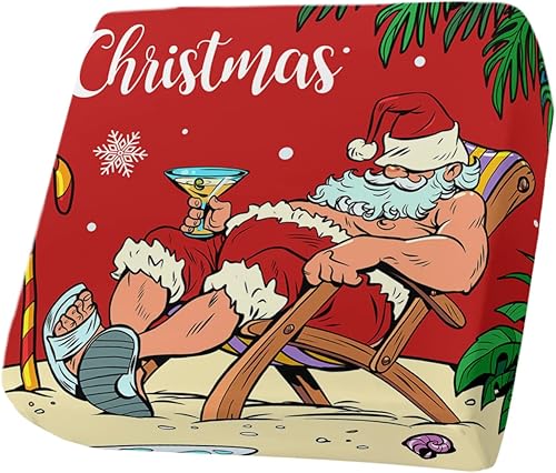 Miniatura 38 de Fundas de cojín para sofá de Navidad con diseño de muñeco de nieve gris, funda elástica para sofá con parte inferior elástica, fundas de sofá