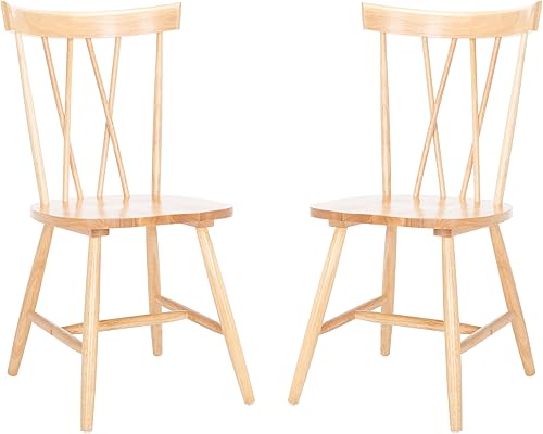 Miniatura 12 de SAFAVIEH Home Collection Friar Farmhouse DCH1401A-SET2 - Silla de comedor con eje negro Negro -,Gris,Natural