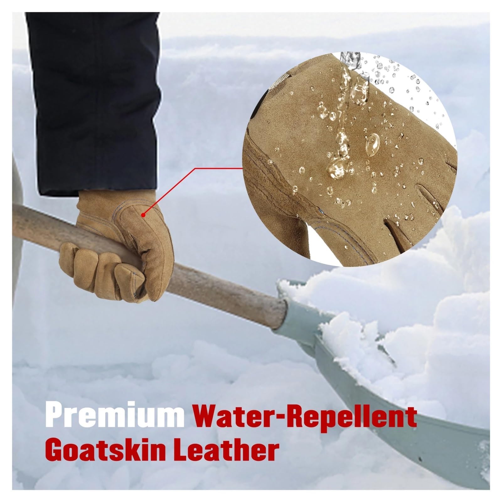 Guantes de Trabajo de Invierno for Hombre y Mujer, repelentes al Agua y al frío, Varios tamaños
