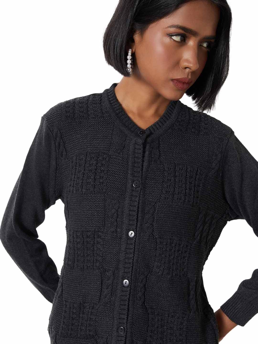 max Women's Acrylic Casual Cardigan Sweater-picture-28