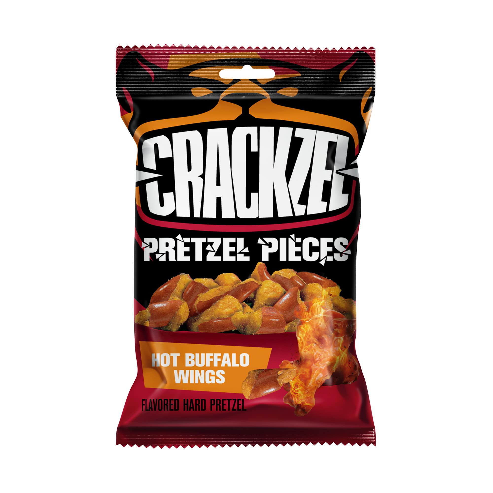 Crackzel Hot Buffalo Wings Pretzel Pieces 24 x 85 gr Picantes