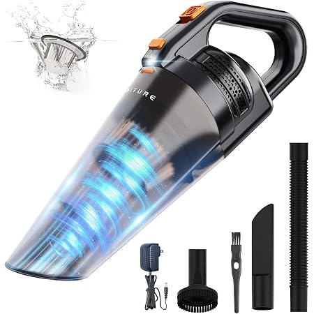 DOFLY Aspiradora de Mano sin Cable Potente, Aspirador de Coche de 12V 120W  8500PA, Luz LED, Filtro Lavable, Aspiradora Recargable Portátil Profesional  en Seco y Húmedo para Hogar Oficina : Amazon.es: Hogar