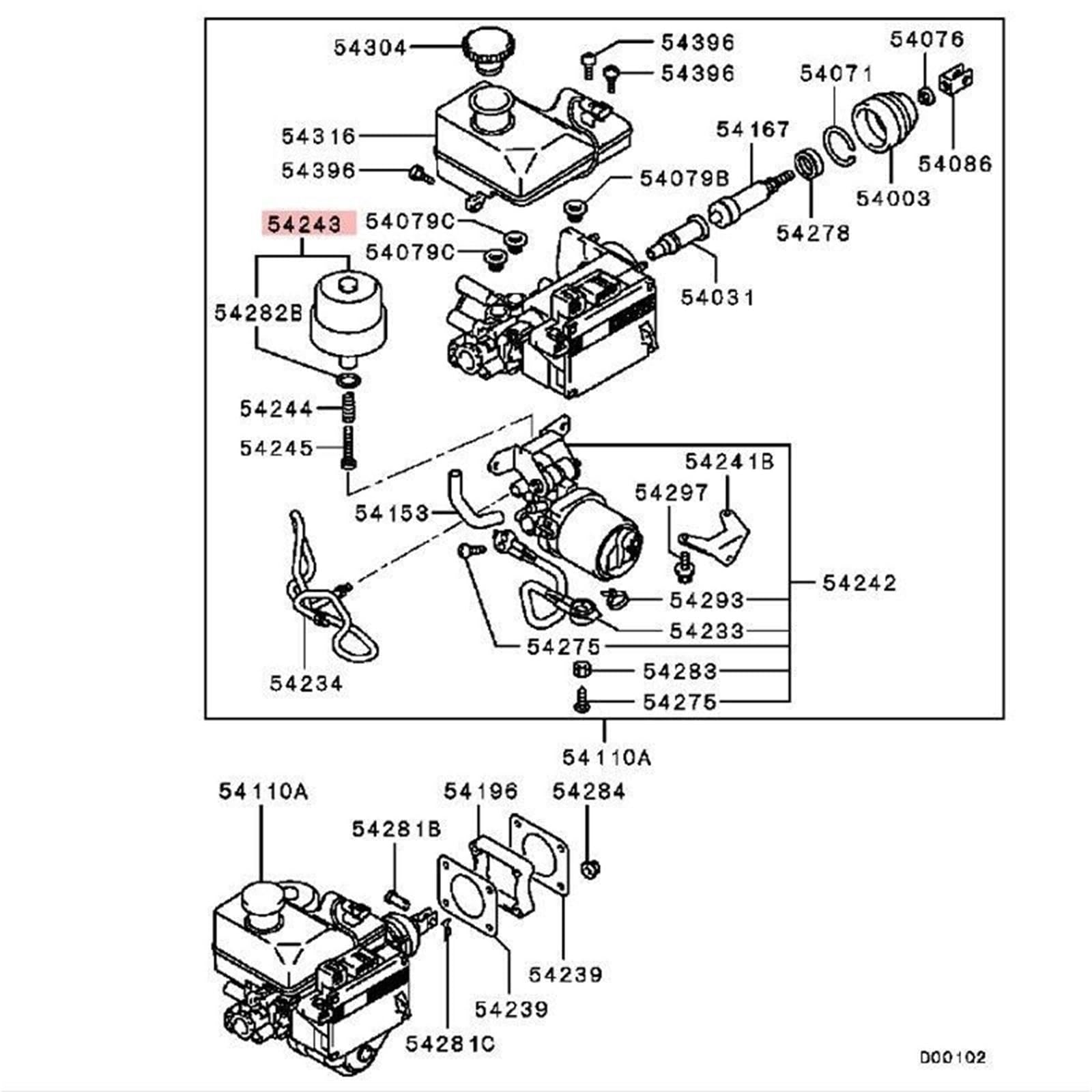 zacisk hamulcowy STPAT 4630A012 ABS Power Brake Master Cylinder Pump Akumulator pasuje do Mitsubishi Montero Pajero narzędzi do zacisków hamulcowych
