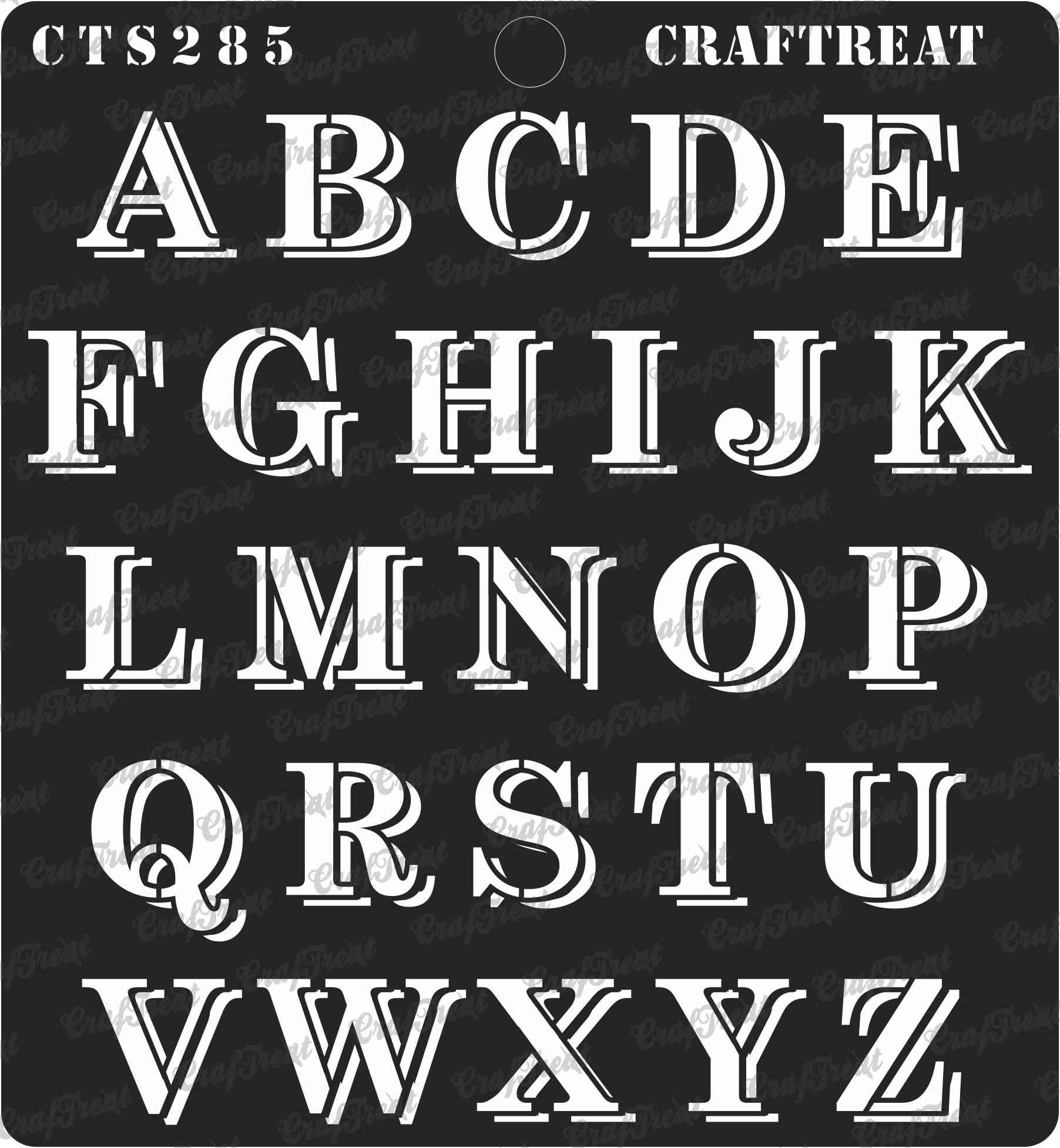 Buy CrafTreat Stencil Precious Alpha Reusable Painting Template for