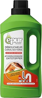 Epur - Déboucheur Canalisations Biologique, à base d'enzymes, Débouche, nettoie et désodorise, Elimine bouchons, saletés et odeurs, Toutes fosses septiques, 1 L