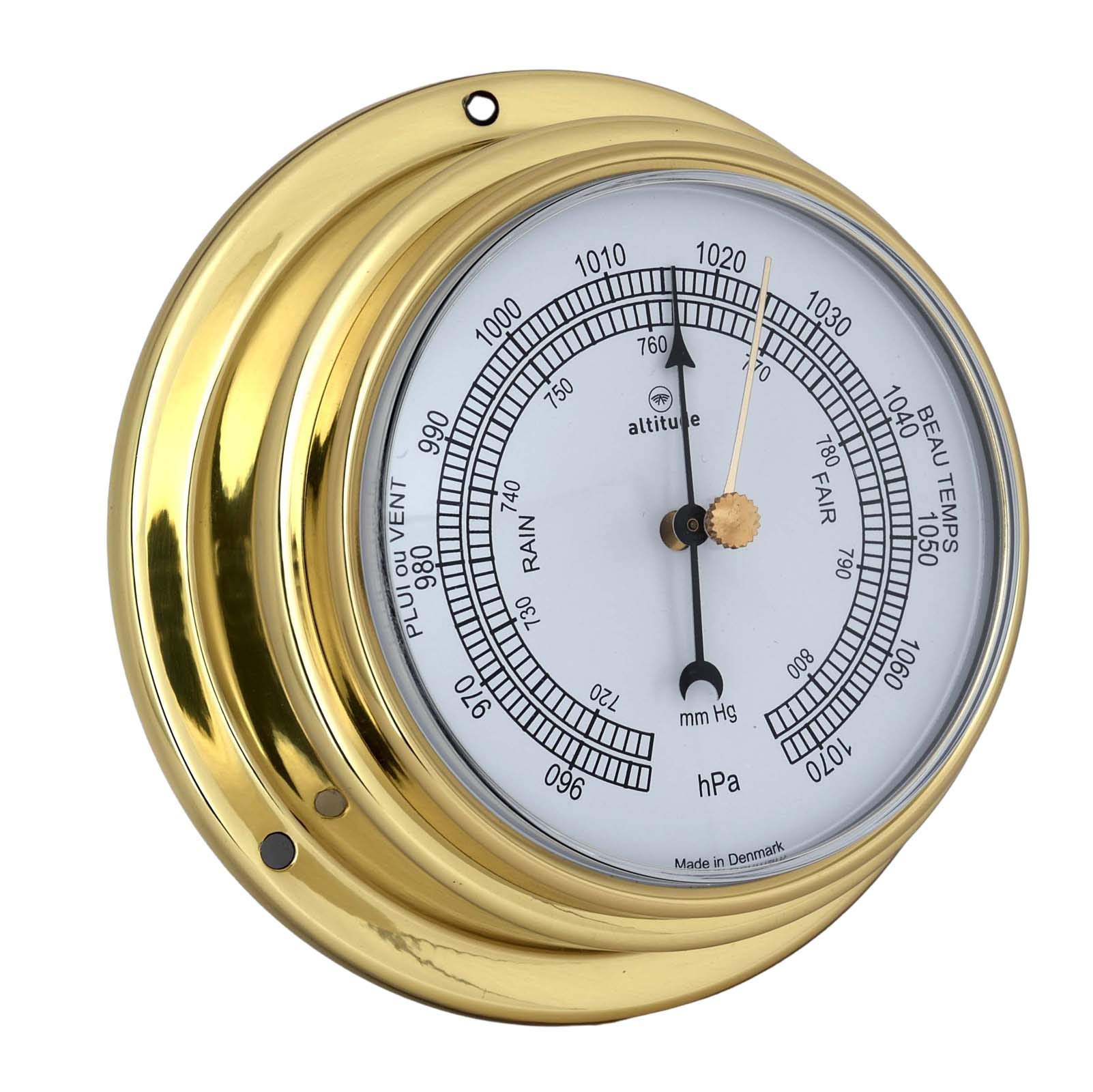 Delite 852b Altitude Schiffsbarometer Messing B x H 127 mm x 50 mm