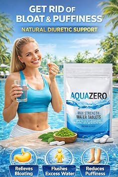 Aqua Zero Water Balance Tablets for Fluid Support – 60 Water Capsules for Electrolyte Balance & Weight Management – Made in UK, Suitable for Vegans
