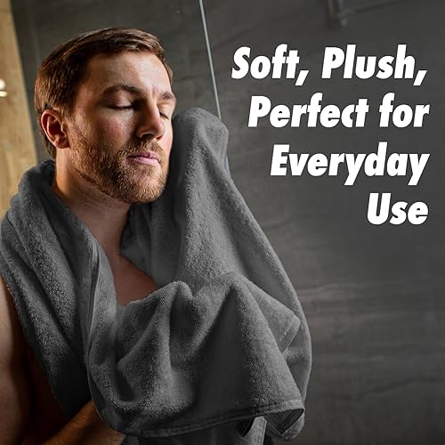 Miniatura 10 de Homes Perception - Juego de 8 toallas de lujo, 2 toallas de baño, 2 toallas de mano, 4 toallas pequeñas, 21.16 ozm (gris carbón)