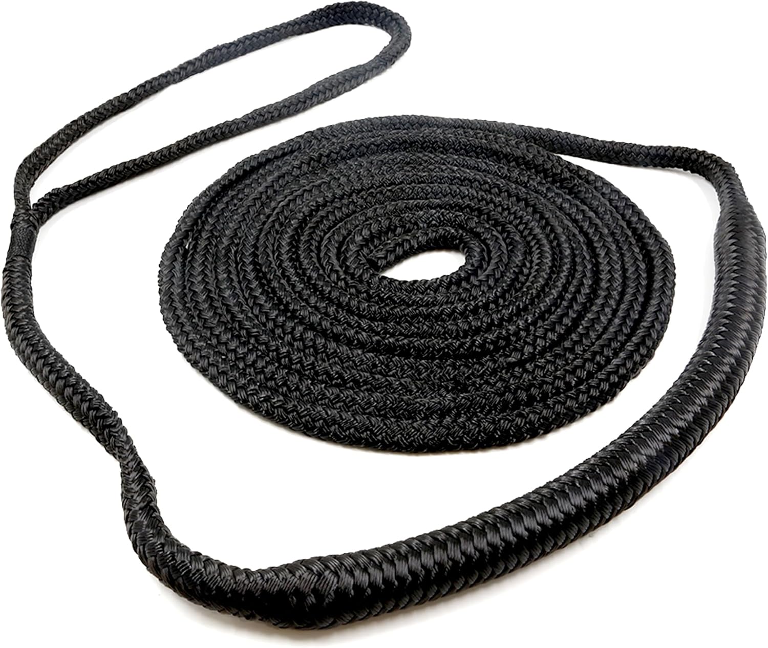 1/2" X 20FT Shockline with Integrated Shock Absorber Hand Spliced 15" Eye, Mooring Dock Fender Line Marine-Grade Dock Lines for Boats, Pre-Spliced