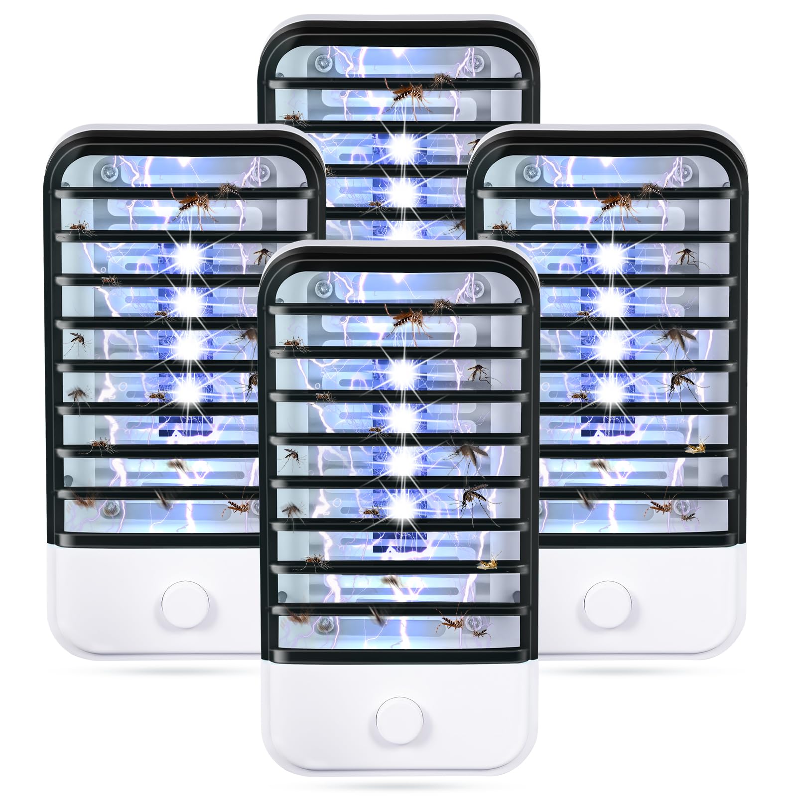 Photo 1 of 2026 New Bug Zapper Indoor Plug in Mosquito Killer Mosquito Zapper with Bug Lights, Electronic Fly Traps Indoor for Home, Living Room, Kitchen, Baby Room, Bedroom, Office, Flying Insect Trap (4Pack)