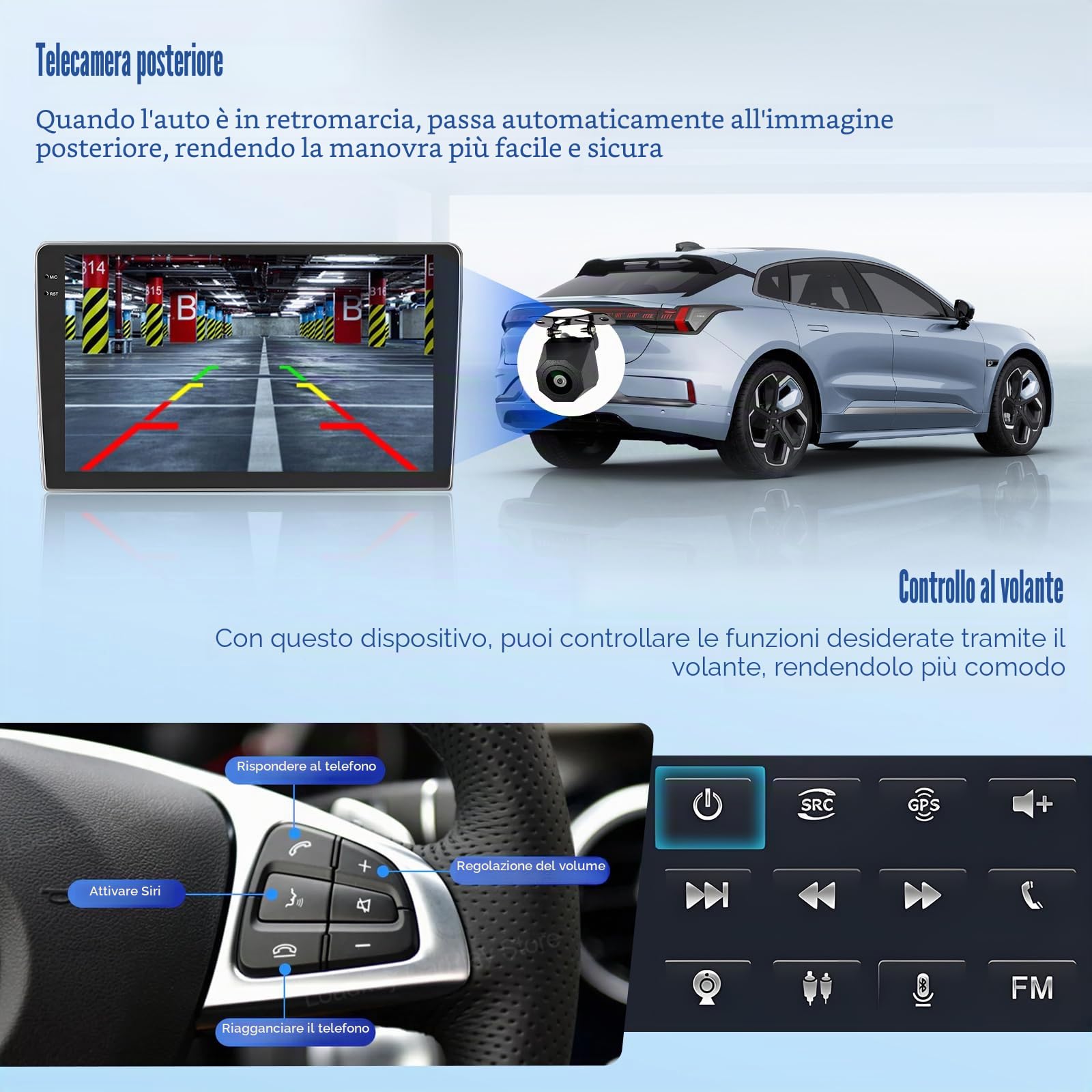 [4G+128G]Inefala Android 15 Autoradio per Seat Leon MK2 2005-2012 con Wireless Carplay Android Auto, 9 Pollici Touchscreen Stereo Auto Bluetooth con Navi GPS WiFi RDS/FM SWC Retrocamera Mic